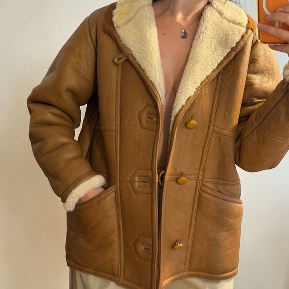 Jackets & Blazers - 100% Genuine Lambskin Shearling Vintage Bomber Jacket